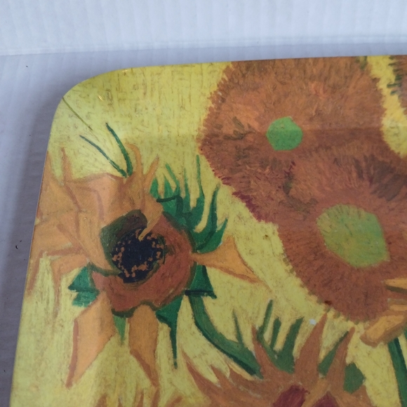 The Museum Gift Shop Van Gogh Tray Mini Famous Painting "Sunflowers" Melamine - Picture 5 of 8